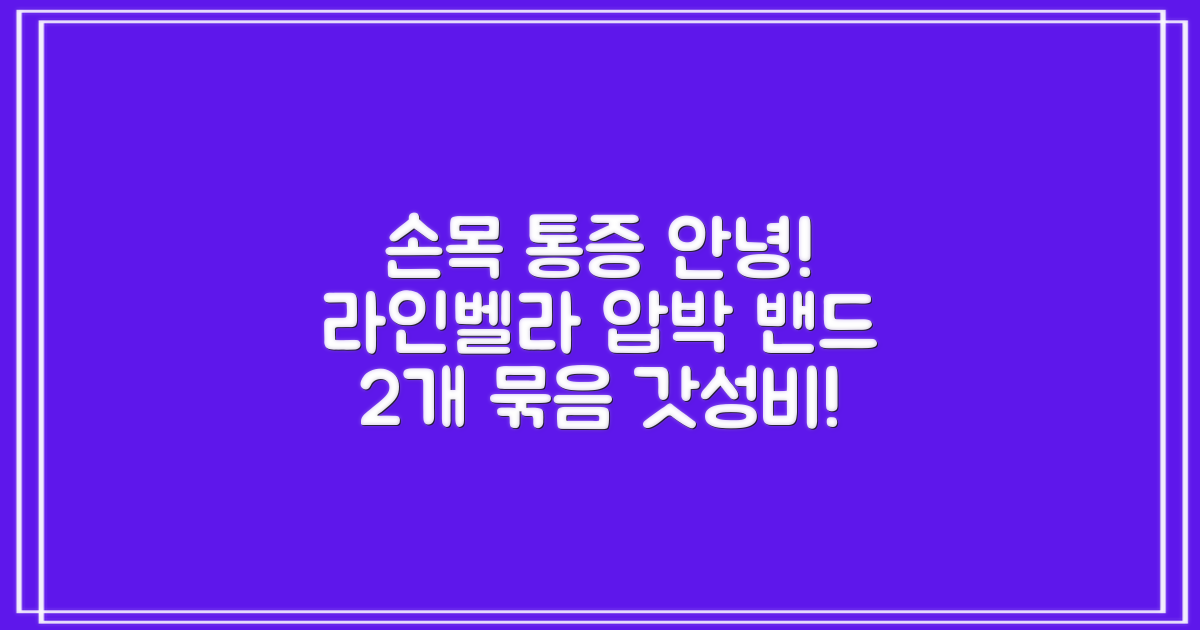 라인벨라 의료용 손목 압박용 밴드 블랙, 2개 추천 리뷰