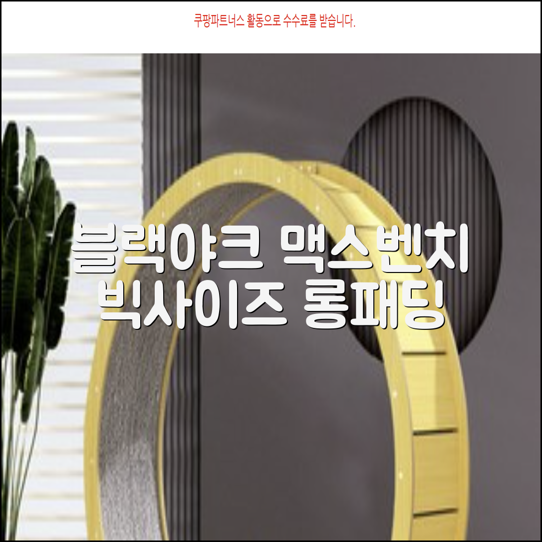블랙야크 남녀공용 롱패딩 맥스벤치 다운자켓 빅사이즈 덕다운 1BYPAW4901 추천 리뷰