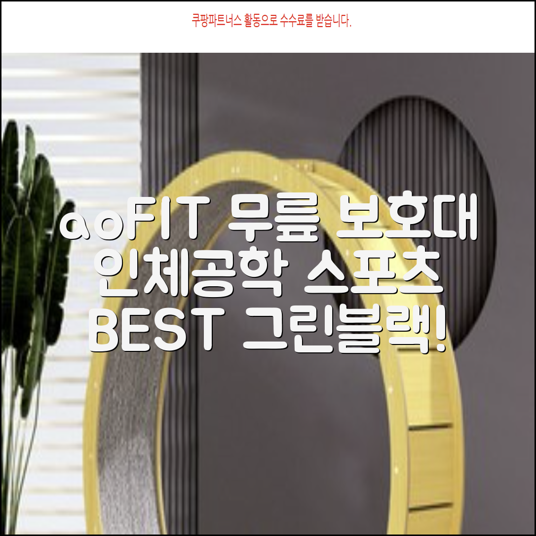 aoFIT무릎 보호대 전문 인체공학 스포츠 무릎받이, 1개, 그린블랙, 추천 리뷰