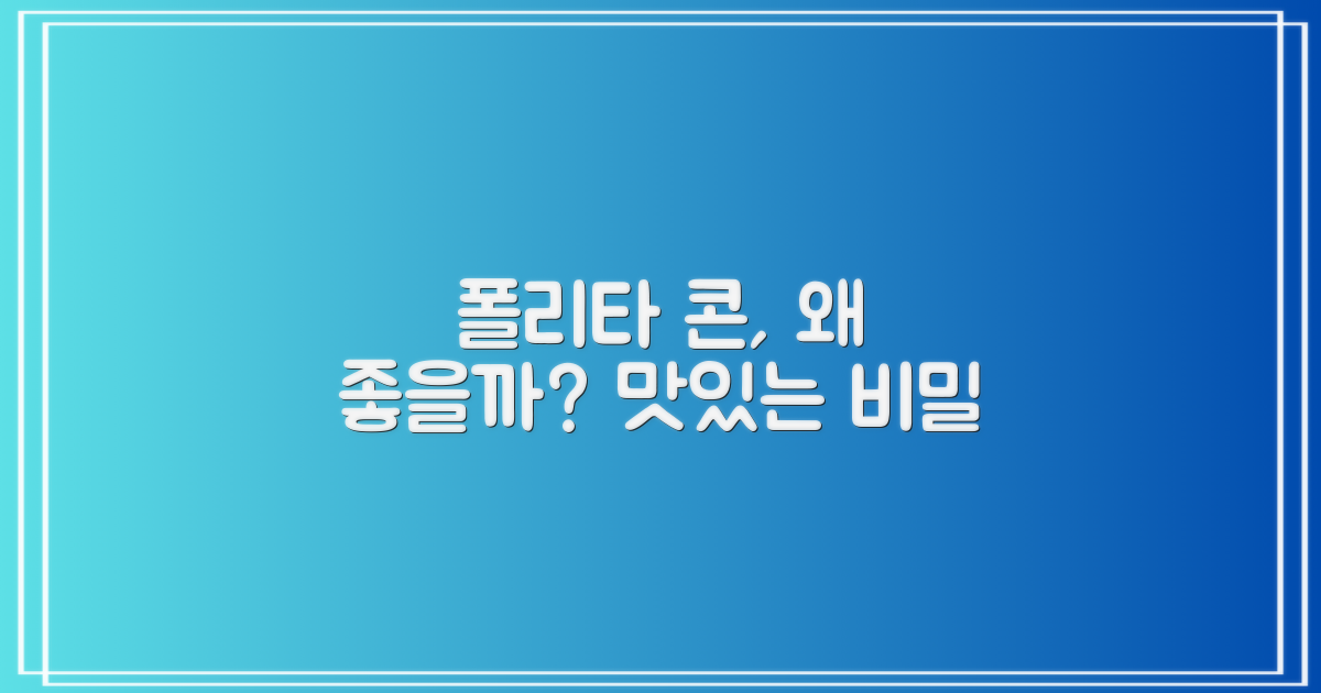 폴리타 콘, 왜 좋을까?