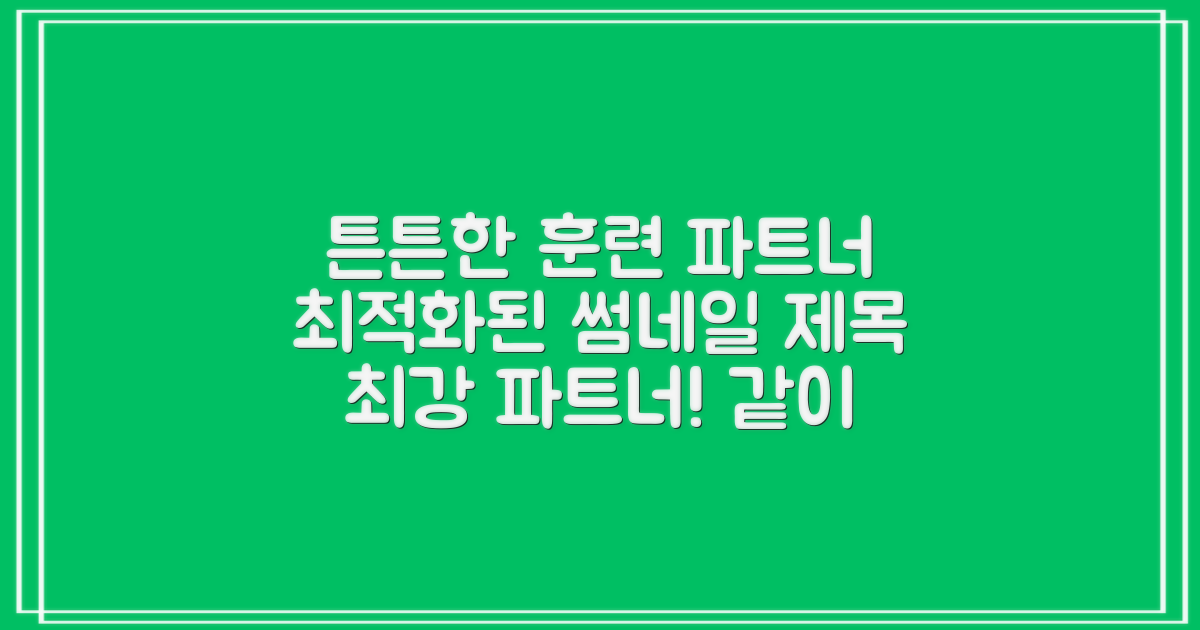 튼튼한 훈련 파트너