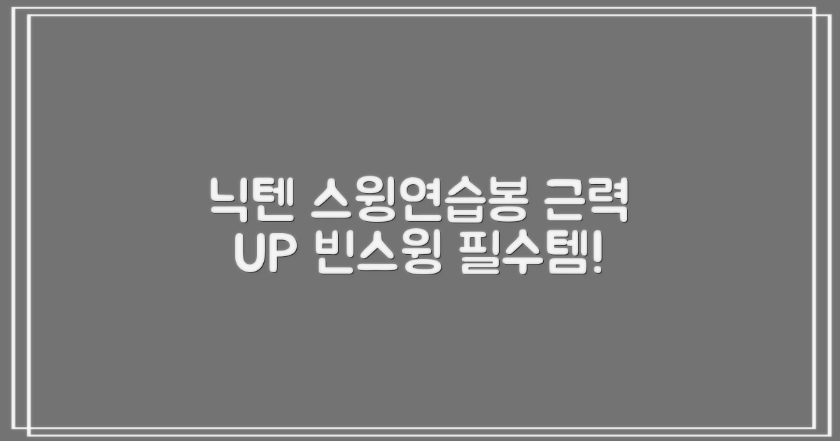 닉텐 배드민턴 스윙연습봉 - 근력강화 및 빈스윙연습, 1개, 스윙연습기 추천 리뷰