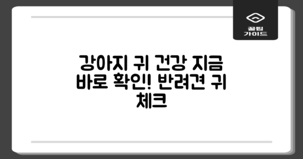 강아지 건강한 귀, 확인하세요