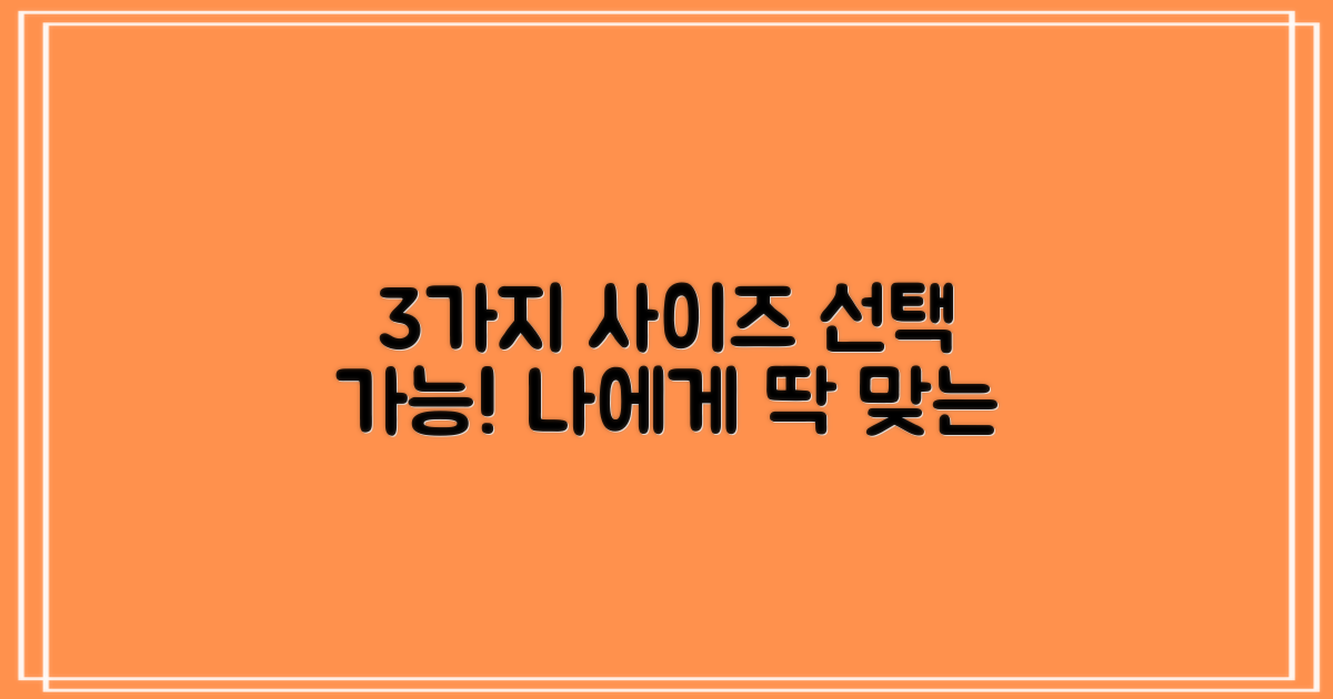 3가지 사이즈 선택