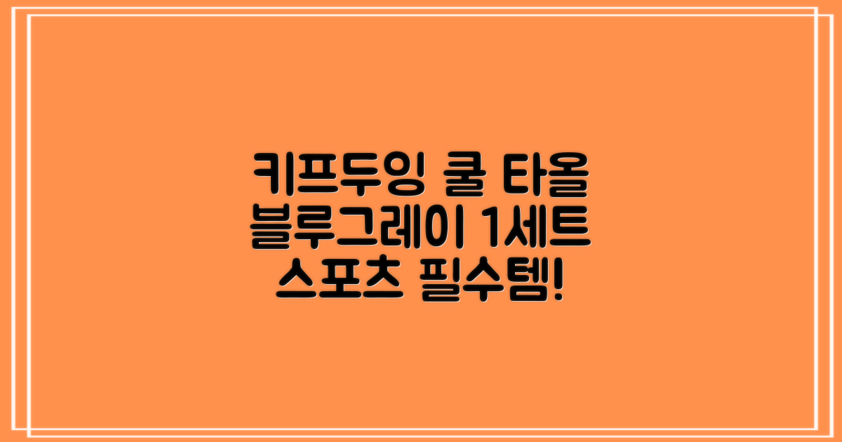 키프두잉 건식 스포츠 쿨 타올 케이스, 블루 + 그레이, 1세트 추천 리뷰